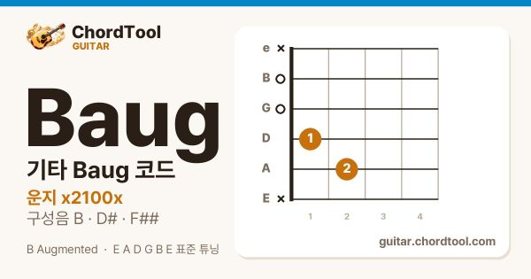 기타 Baug코드 운지법